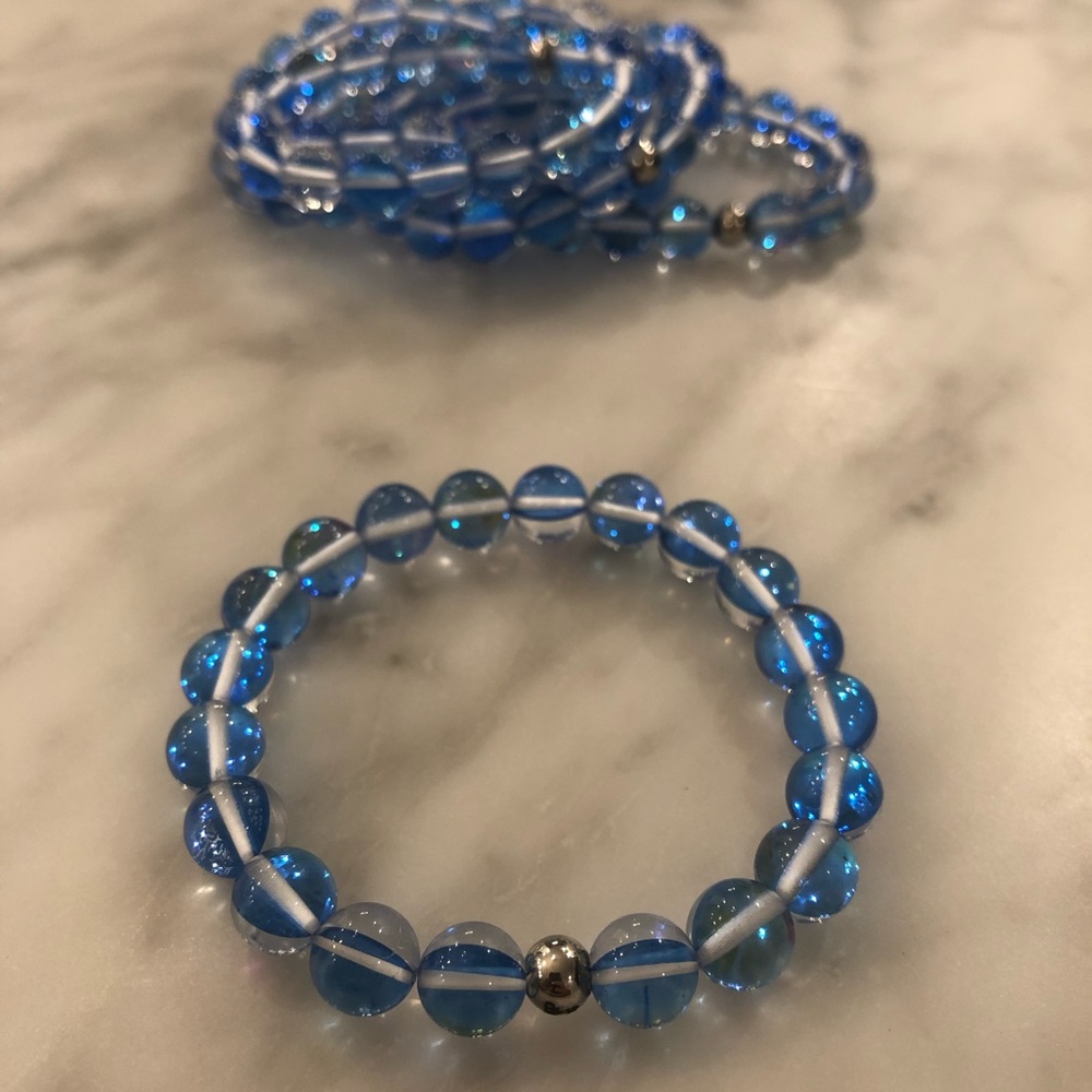 “SKY BLUE MYSTIC QUARTZ” Healing Crystal Bracelet - Picture 8 of 8
